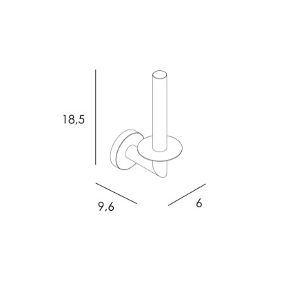 PORTARROLLOS VERTICAL INOX CEPILLADO.