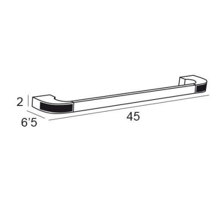 TOALLERO BARRA ADHESIVO 45 CM CROMO/ORO