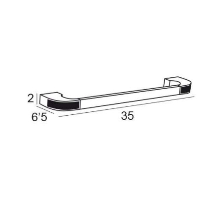 TOALLERO BARRA 35 CM ADHESIVO CROMO