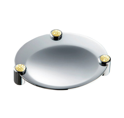 JABONERA SOBREMESA CROMO/ORO