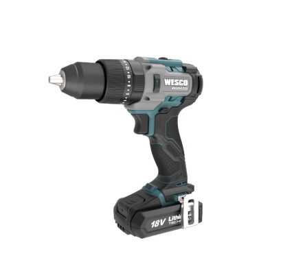 TALADRO PERCUTOR WESCO 18V 140NM + CARGADOR + BATERÍA 4.0AH