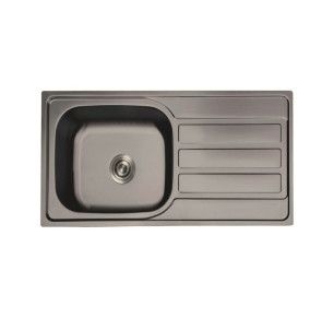 FREGADOR PLASTIMODUL POSEIDON 800X500X200 PVD NEGRO