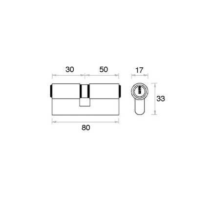 BOMBILLO SEGURIDAD FAC 80-P (30X50) LATON LEVA CORTA