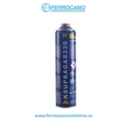 CARTUCHO GAS DESECHABLE MULTIGAS 330 KAPITAL KSUPRAGAS330 CON VÁLVULA