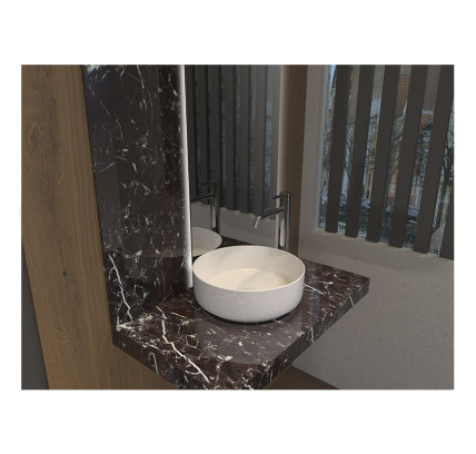 LAVABO SOBRE ENCIMERA FERCOM SENA Ø 35 BLANCO 74754