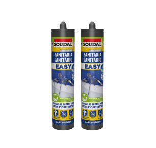 PACK 2 UNIDADES SELLADOR HIDROPOLIMERO SOUDAL EASY BLANCO 290ML