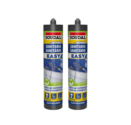 PACK 2 UNIDADES SELLADOR HIDROPOLIMERO SOUDAL EASY BLANCO 290ML