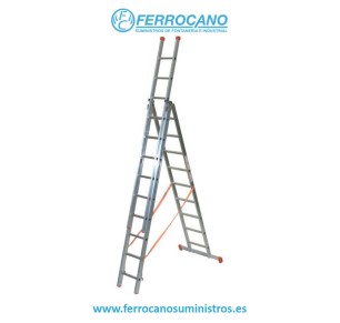 ESCALERA ALUMINIO GENIA TRANSFORMABLE 3X9 G300-3
