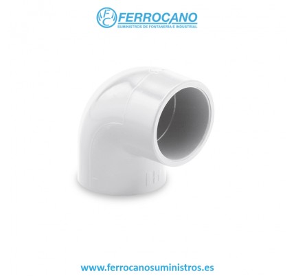 CODO PVC PRESION 20-90º BLANCO