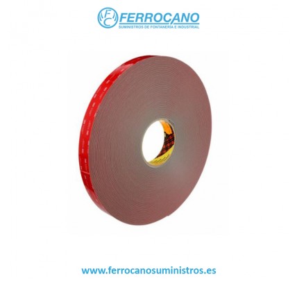 CINTA ESPUMA ACRILICA DOBLE CARA 3M GRIS 19MM X 33 METROS X 1,6MM GPH-160GF