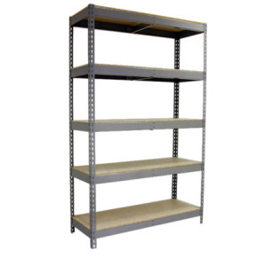 ESTANTERÍA METÁLICA SIMON RACK ECOFORTE 1507-5 CHIPBOARD GALVANIZADO/MADERA