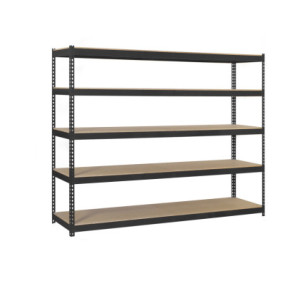 ESTANTERÍA METÁLICA SIMON RACK ECOFORTE 1807-5 CHIPBOARD ANTRACITA/MADERA