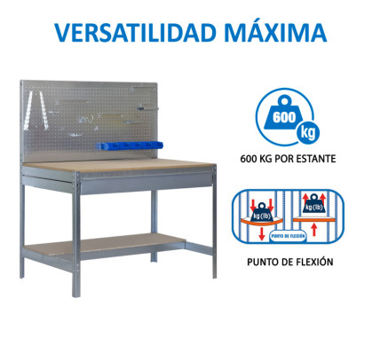BANCO TRABAJO SIMON RACK SIMONWORK BT2 BOX 1500 GALVANIZADO/MADERA