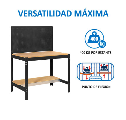 BANCO TRABAJO SIMON RACK SIMONWORK BT2 BOX 900 ANTRACITA/MADERA