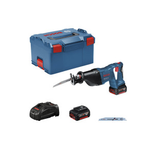 SIERRA SABLE BATERIA BOSCH PRO GSA 18V-LI + 2 BATERIAS 5AH + CARGADOR GAL + L-BOXX