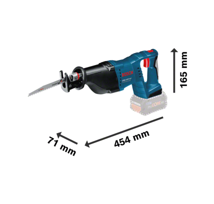 SIERRA SABLE BATERIA BOSCH PRO GSA 18V-LI + 2 BATERIAS 5AH + CARGADOR GAL + L-BOXX