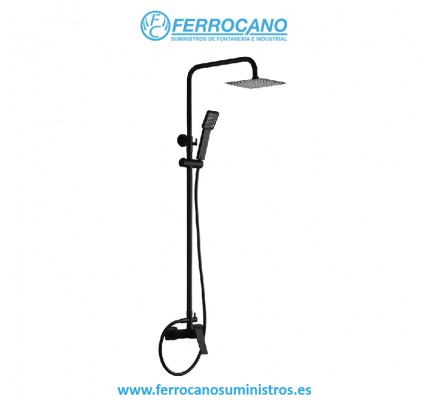 COLUMNA DUCHA MONOMANDO IMEX ART NEGRO MATE BDAR025/NG