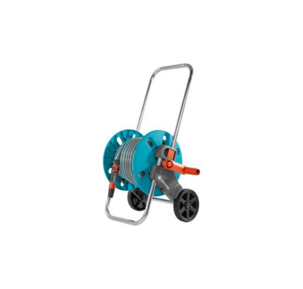 CARRO PORTAMANGUERAS AQUAROLL S GARDENA + 20 METROS MANGUERA CLASSIC