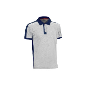 POLO MANGA CORTA COOL ICE JUBA GRIS/AZUL TP60GB