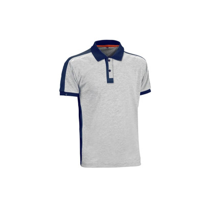 POLO MANGA CORTA COOL ICE JUBA GRIS/AZUL TP60GB