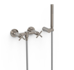GRIFO BIMANDO MURAL PARA DUCHA TRES MONT BLANC ACERO 28316301AC
