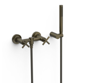 GRIFO BIMANDO MURAL PARA DUCHA TRES MONT BLANC NEGRO BRONCE 28316301KMB