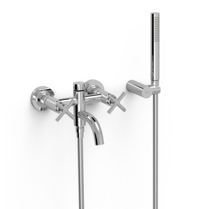 GRIFO BIMANDO MURAL PARA BAÑERA Y DUCHA TRES MONT BLANC CROMO 28317601