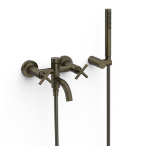 GRIFO BIMANDO MURAL PARA BAÑERA Y DUCHA TRES MONT BLANC NEGRO BRONCE 28317601KMB