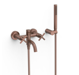 GRIFO BIMANDO MURAL PARA BAÑERA Y DUCHA TRES MONT BLANC VOLCANIC 28317601VO