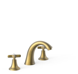 GRIFO BIMANDO DE REPISA PARA LAVABO TRES CLASIC LATÓN VIEJO MATE 24210601LM