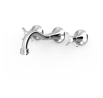GRIFO BIMANDO EMPOTRADO PARA LAVABO TRES CLASIC CROMO 24215101
