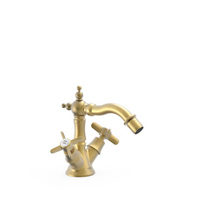 GRIFO BIMANDO PARA BIDÉ TRES CLASIC LATÓN VIEJO MATE 24212202LM