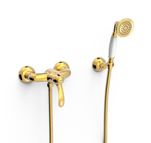 GRIFO MONOMANDO MURAL PARA DUCHA TRES CLASIC ORO 24K 24216701OR