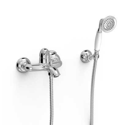 GRIFO MONOMANDO MURAL PARA BAÑERA Y DUCHA TRES CLASIC CROMO 24217001