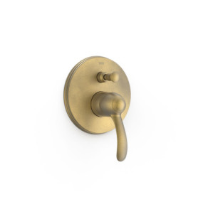GRIFO MONOMANDO EMPOTRADO DE 2 VÍAS PARA BAÑERA Y DUCHA TRES CLASIC LATÓN VIEJO MATE 24218001LM