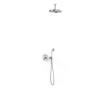 KIT DE GRIFO MONOMANDO EMPOTRADO DE 2 VÍAS PARA DUCHA TRES CLASIC CROMO 24218004