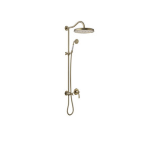 KIT DE GRIFO MONOMANDO EMPOTRADO DE 2 VÍAS PARA DUCHA TRES CLASIC LATÓN VIEJO MATE 24217703LM