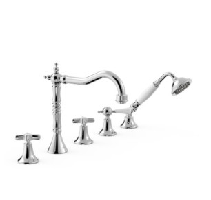 GRIFO BIMANDO PARA BORDE DE BAÑERA TRES CLASIC CROMO 24214601