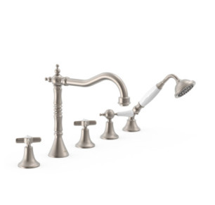 GRIFO BIMANDO PARA BORDE DE BAÑERA TRES CLASIC ACERO 24214601AC