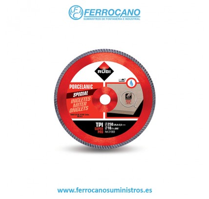 DISCO DIAMANTE RUBI PORCELANICO INGLETE TURBO TPI