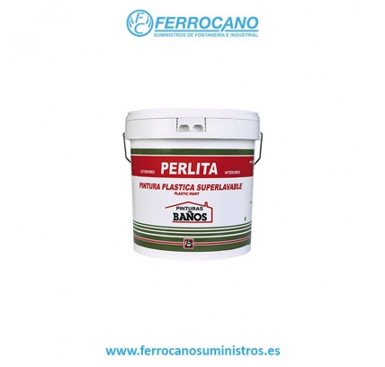 PINTURA PLÁSTICA MATE BLANCO PERLITA 15LT