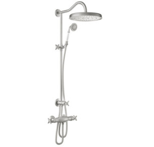 CONJUNTO DE GRIFO TERMOSTÁTICO MURAL DE 2 VÍAS PARA DUCHA TRES CLASIC ACERO 24219501AC