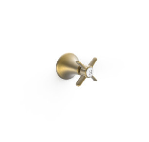 LLAVE DE PASO EMPOTRADA TRES CLASIC LATÓN VIEJO MATE 24215502LM