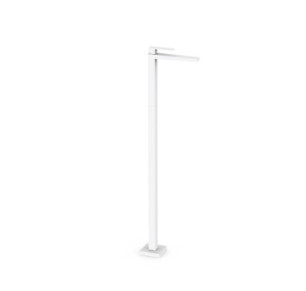 GRIFO MONOMANDO CON TOMA A SUELO PARA LAVABO TRES SLIM BLANCO MATE 20285301BM
