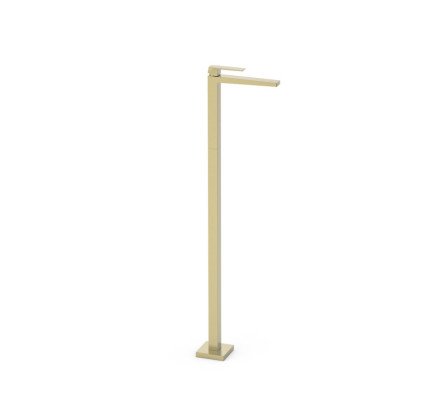 GRIFO MONOMANDO CON TOMA A SUELO PARA LAVABO TRES SLIM CAVA DORADO 20285301CA