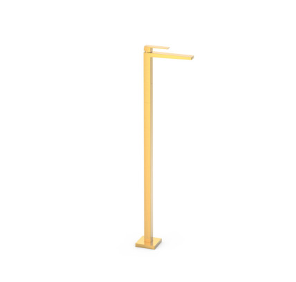 GRIFO MONOMANDO CON TOMA A SUELO PARA LAVABO TRES SLIM ORO MATE 24K 20285301OM