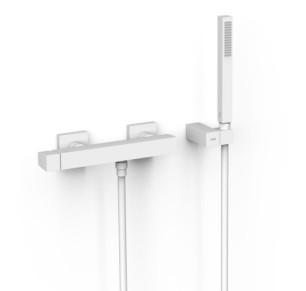 GRIFO MONOMANDO MURAL PARA DUCHA TRES SLIM BLANCO MATE 20216701BM
