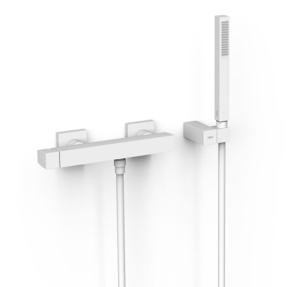 GRIFO MONOMANDO MURAL PARA DUCHA TRES SLIM BLANCO MATE 20216701BM
