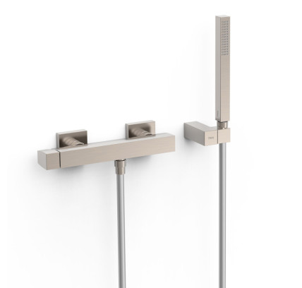 GRIFO MONOMANDO MURAL PARA DUCHA TRES SLIM ACERO 20216701AC