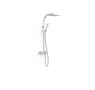 CONJUNTO DE GRIFO MONOMANDO MURAL DE 2 VÍAS PARA DUCHA TRES SLIM CROMO 20219101